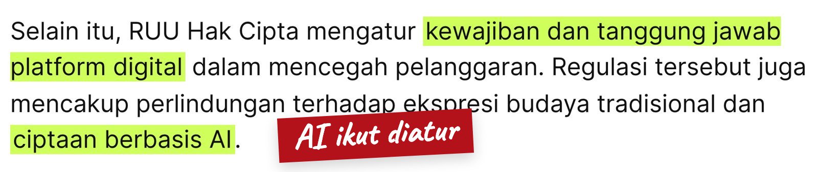 Kutipan Liputan6: RUU Hak Cipta mengatur kewajiban platform digital dan ciptaan berbasis AI