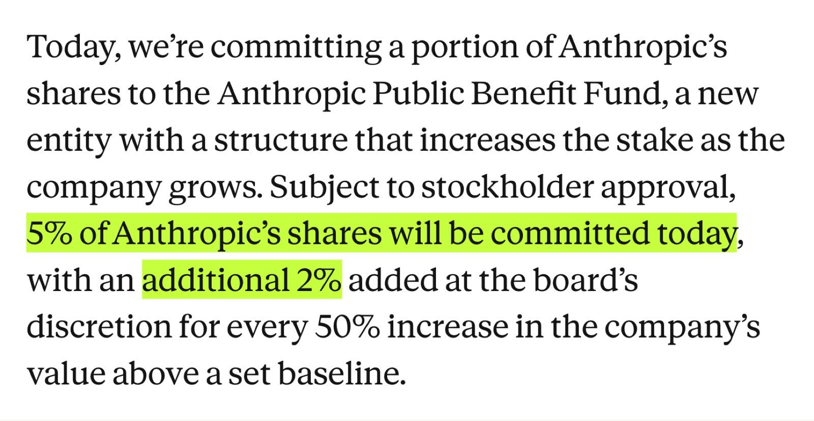 Pengumuman Anthropic: 5% saham disisihkan ke Anthropic Public Benefit Fund, bisa ditambah 2% tiap nilai perusahaan naik 50%