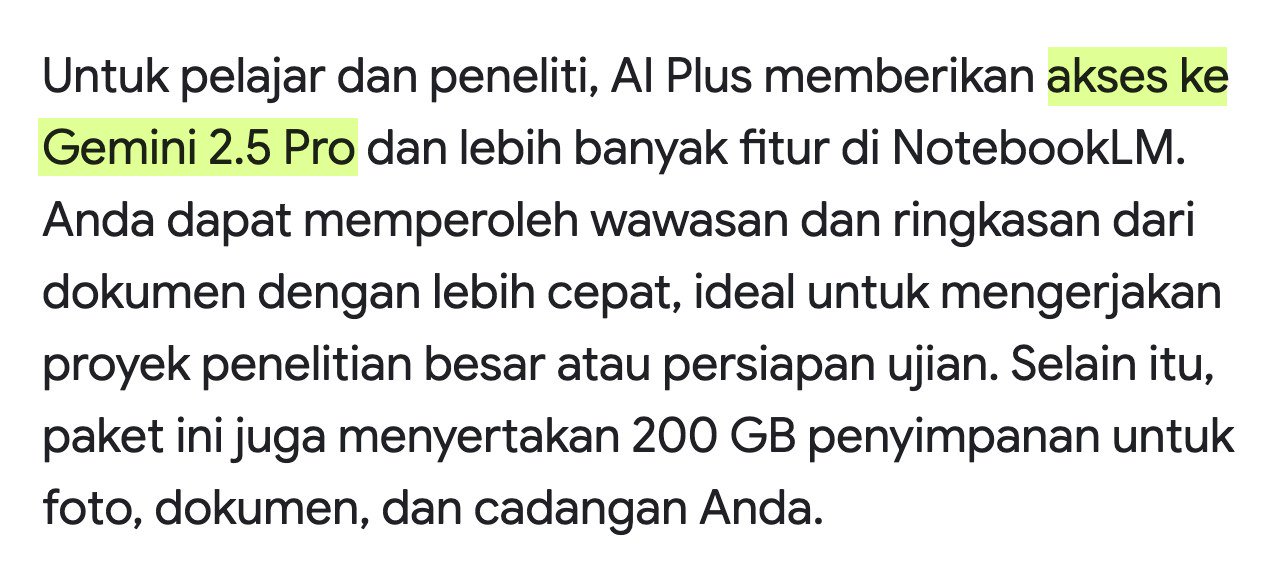 Blog Google Indonesia: AI Plus memberikan akses ke Gemini 2.5 Pro
