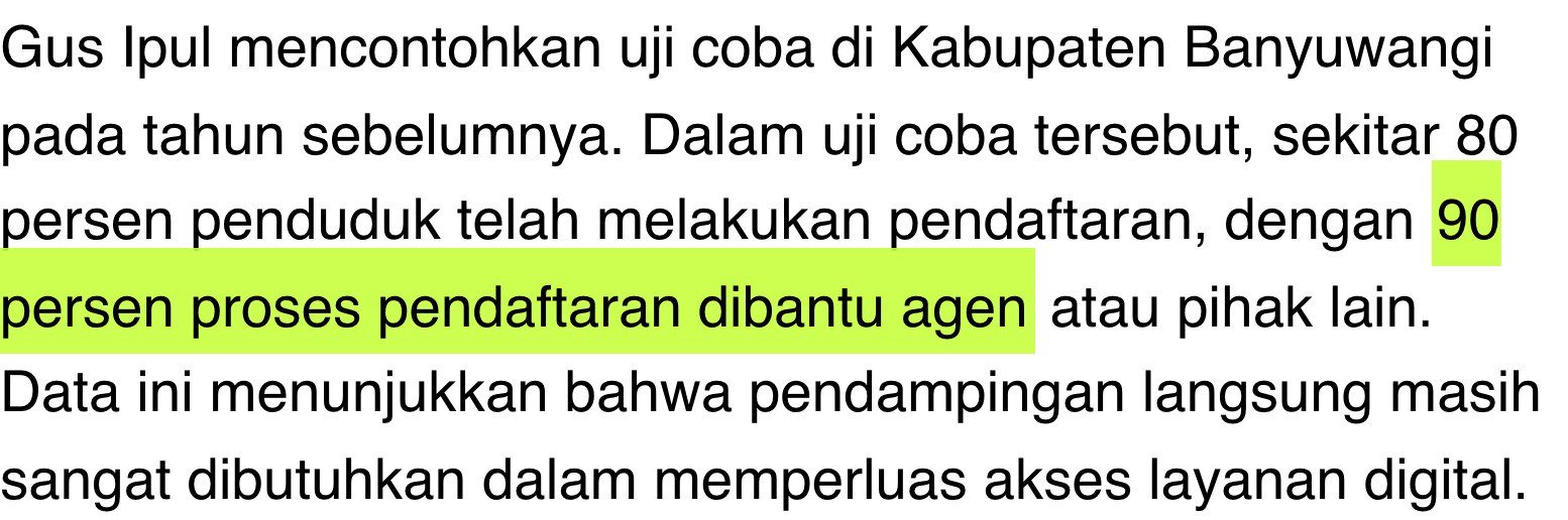 detikNews: uji coba Banyuwangi, 90 persen proses pendaftaran dibantu agen atau pihak lain