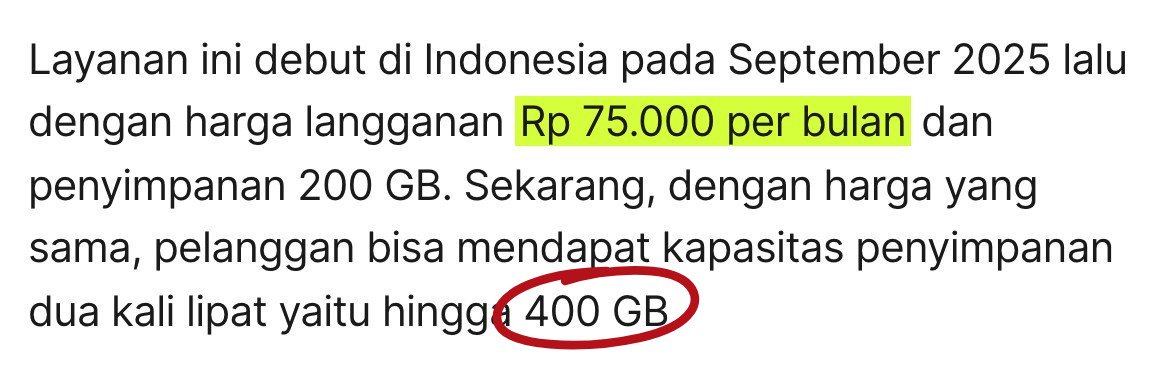 Kutipan Kompas Tekno: Google AI Plus di Indonesia Rp 75.000 per bulan dengan penyimpanan 400 GB