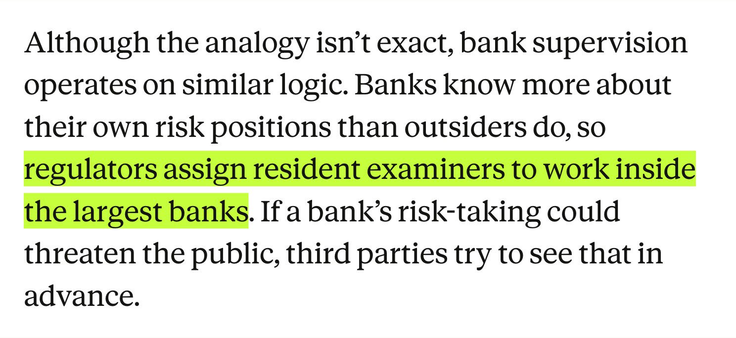 Pengumuman Anthropic: regulators assign resident examiners to work inside the largest banks