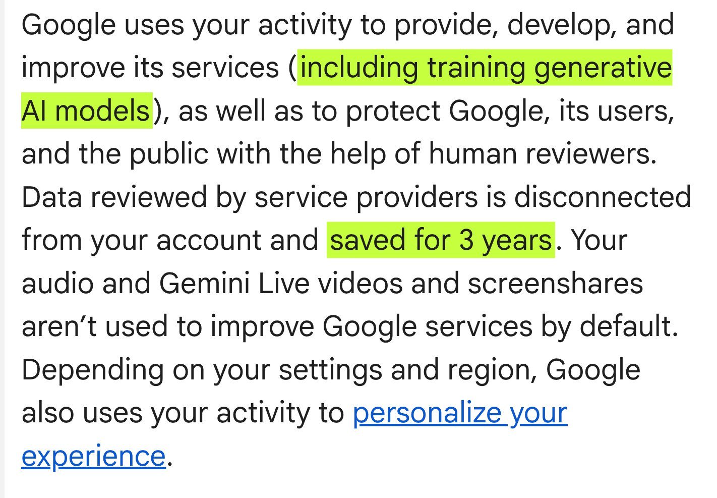 Gemini Apps Privacy Hub: Google memakai aktivitas untuk melatih model AI generatif dengan bantuan peninjau manusia